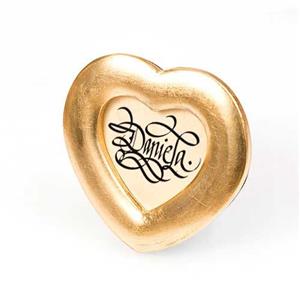 HY035 - Altın Renkli Kalp Şeklinde Tablo