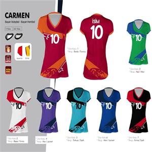 Carmen Yeni Nesil Dijital  Bayan  Hentbol Forması