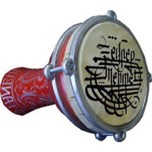 HY077 - Metal İşlemeli Kırmızı Darbuka